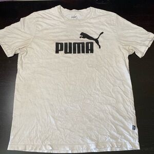 Puma White Tee with Black Logo